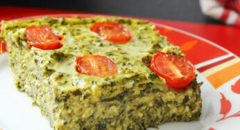 Flan épinards, ricotta et tomates