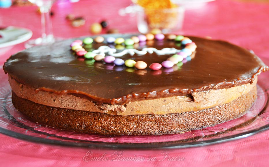 Le “Dynamite” d’Eryn (gâteau caramel et chocolat)